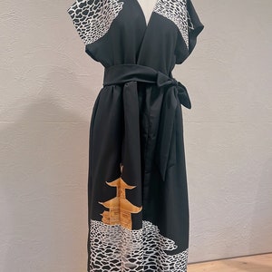 Remake Vintage Dress, Handmade Silk Dress, Japanese Kimono