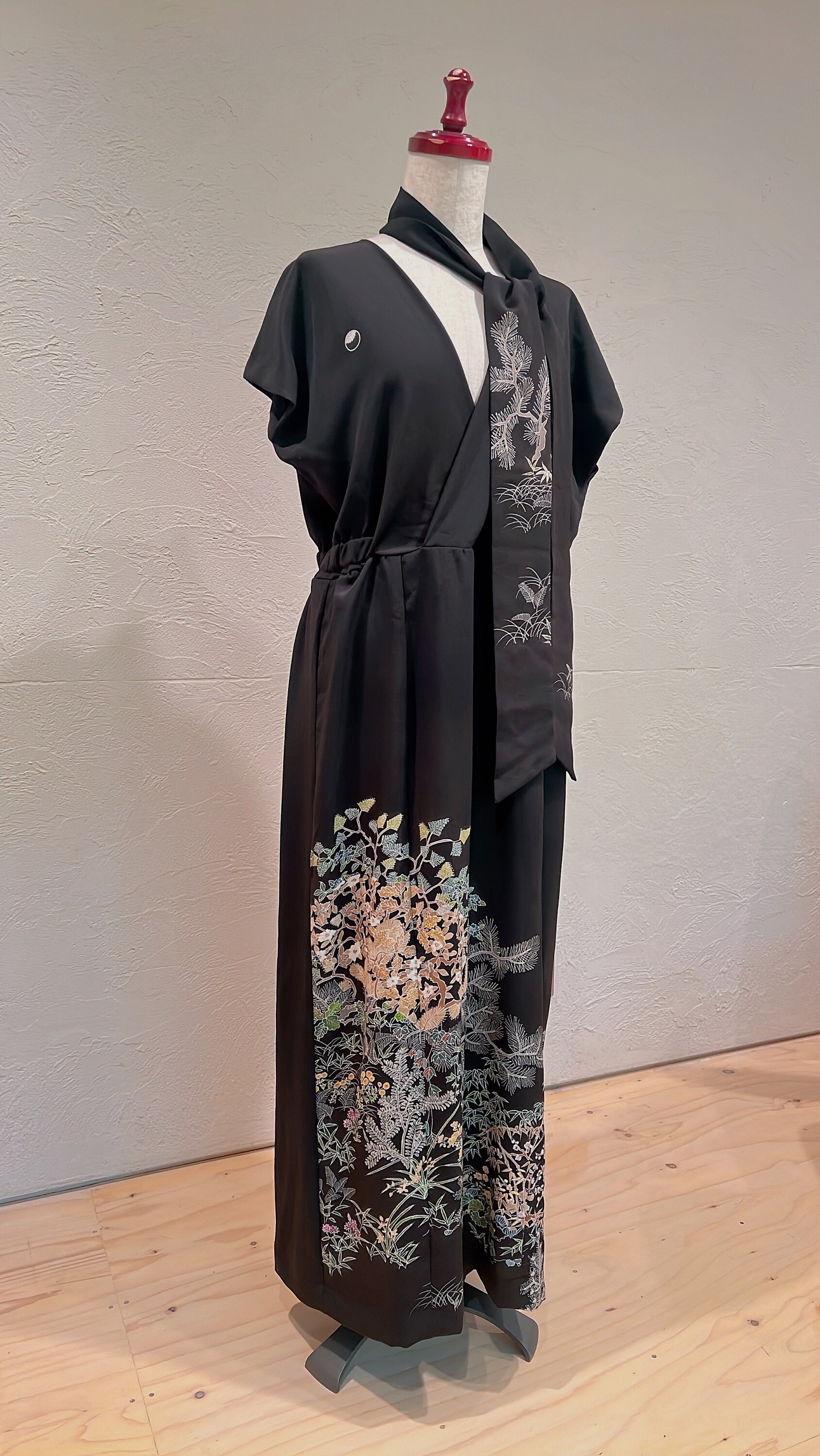 韓国 ファッション通販 Remake Vintage Dress, Handmade Silk Dress, Japanese Kimono ワンピース