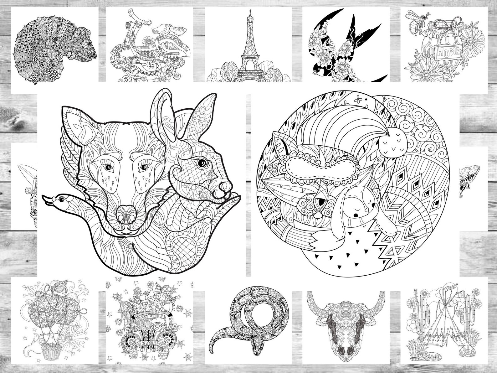 20 Erwachsenen Malvorlagen DRUCKBARE Etsy