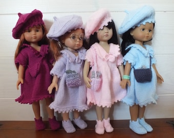 Tutorial/knitting pattern for 33 cm dolls, Little darling by Dianna Effner, Corolle, Paola reina, Tween by Meadow in French and English
