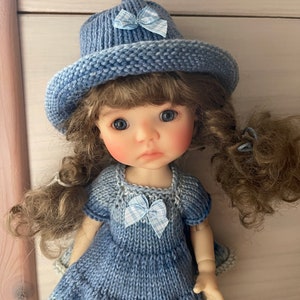 Tutorial/knitting pattern for Meadow Dumpling dolls 25 cm, dress and hat, French and English image 2