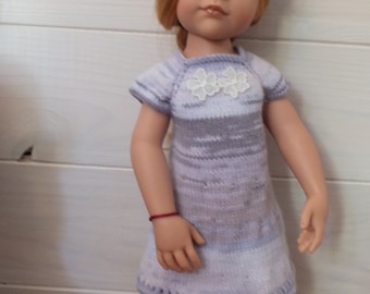 Tutorial/knitting pattern for 50 cm Gotz dolls, crochet dress and hat, French and English