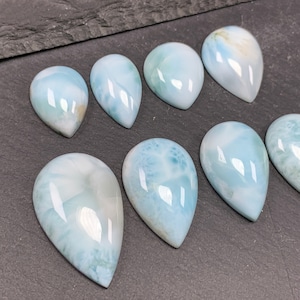 Larimar pear cabochon
