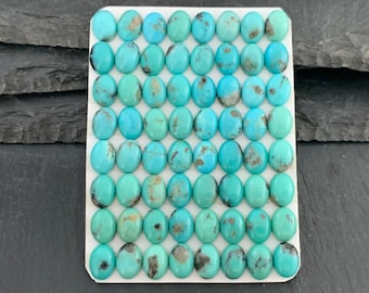 Turquoise oval 6x8mm cabochon