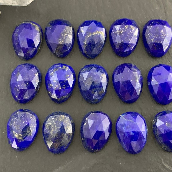 Rose Cut Lapis Lazuli 9x12mm cabochon