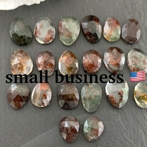 Faceted Herkimer Lodolite Rose Cut Cabochon