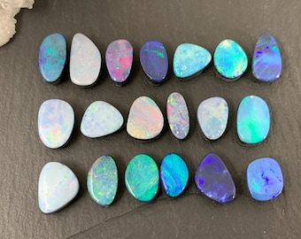 Australian Opal Doublet 8-12mm long cabochon *