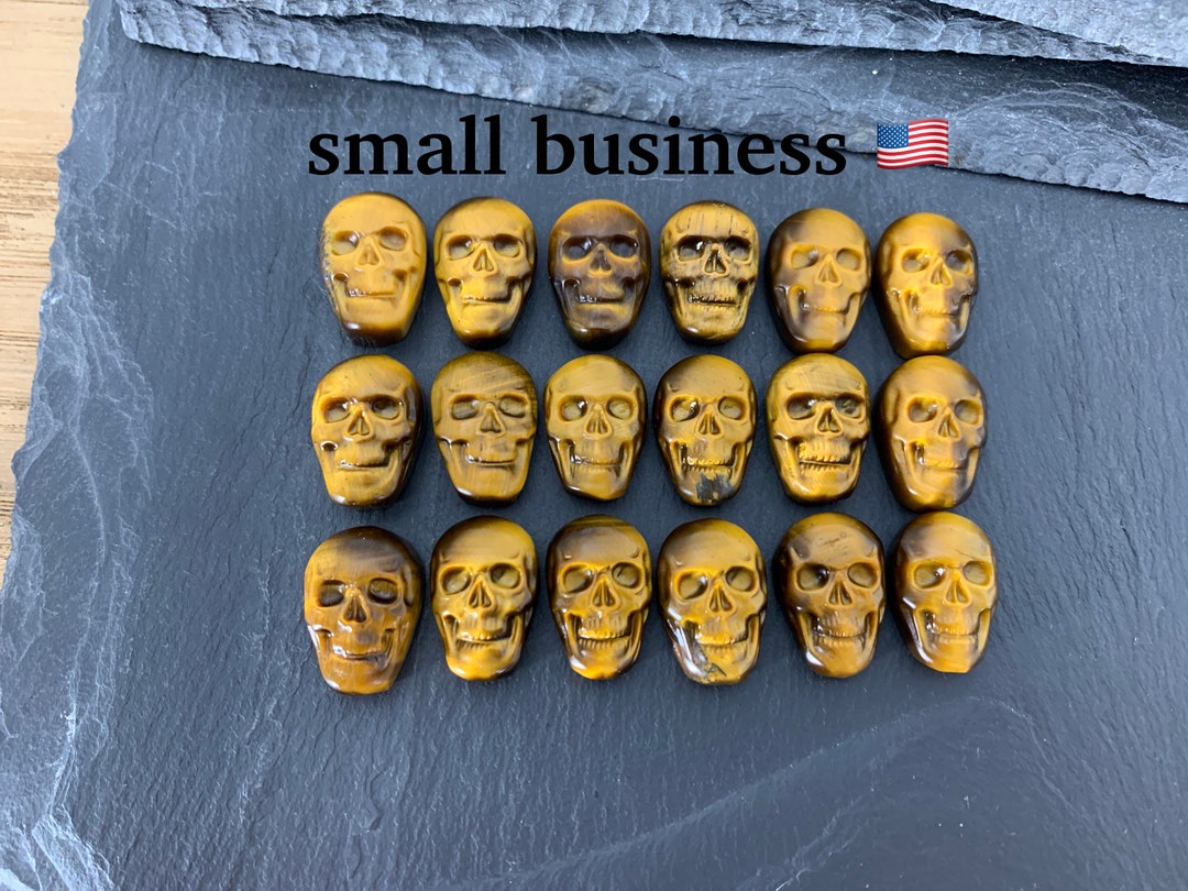 Tiger Eye Skull 15x22mm Cabochon Etsy