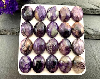 Charoite oval 12x16mm cabochon - Calibrated cabochons *