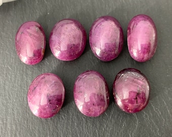 Natural Ruby Cabochon: 14-16mm Gemstone