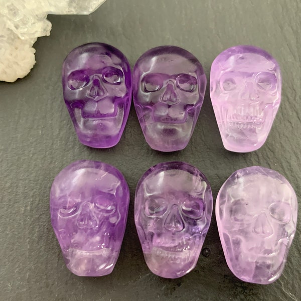 Amethyst Skull 15x22mm cabochon