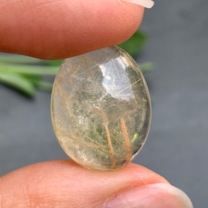 Quartz cabochon with inclusion 20x15x7mm
