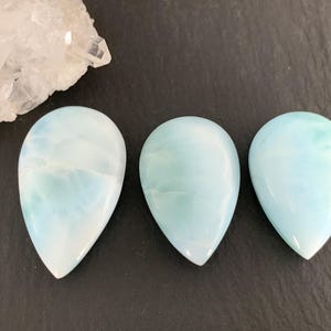 Larimar pear cabochon.