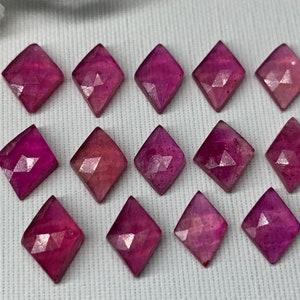 Faceted 10-11mm Thailand Pink Sapphire cabochon