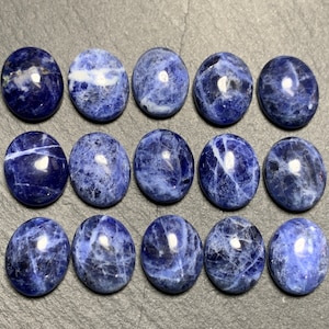 Sodalith oval 10 x 12 mm Cabochon