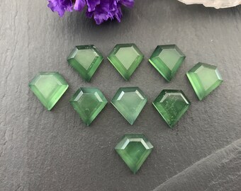 Faceted Serpentine 12x12mm cabochon