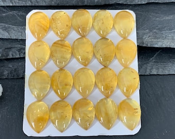 Citrine pear 13x18mm cabochon *