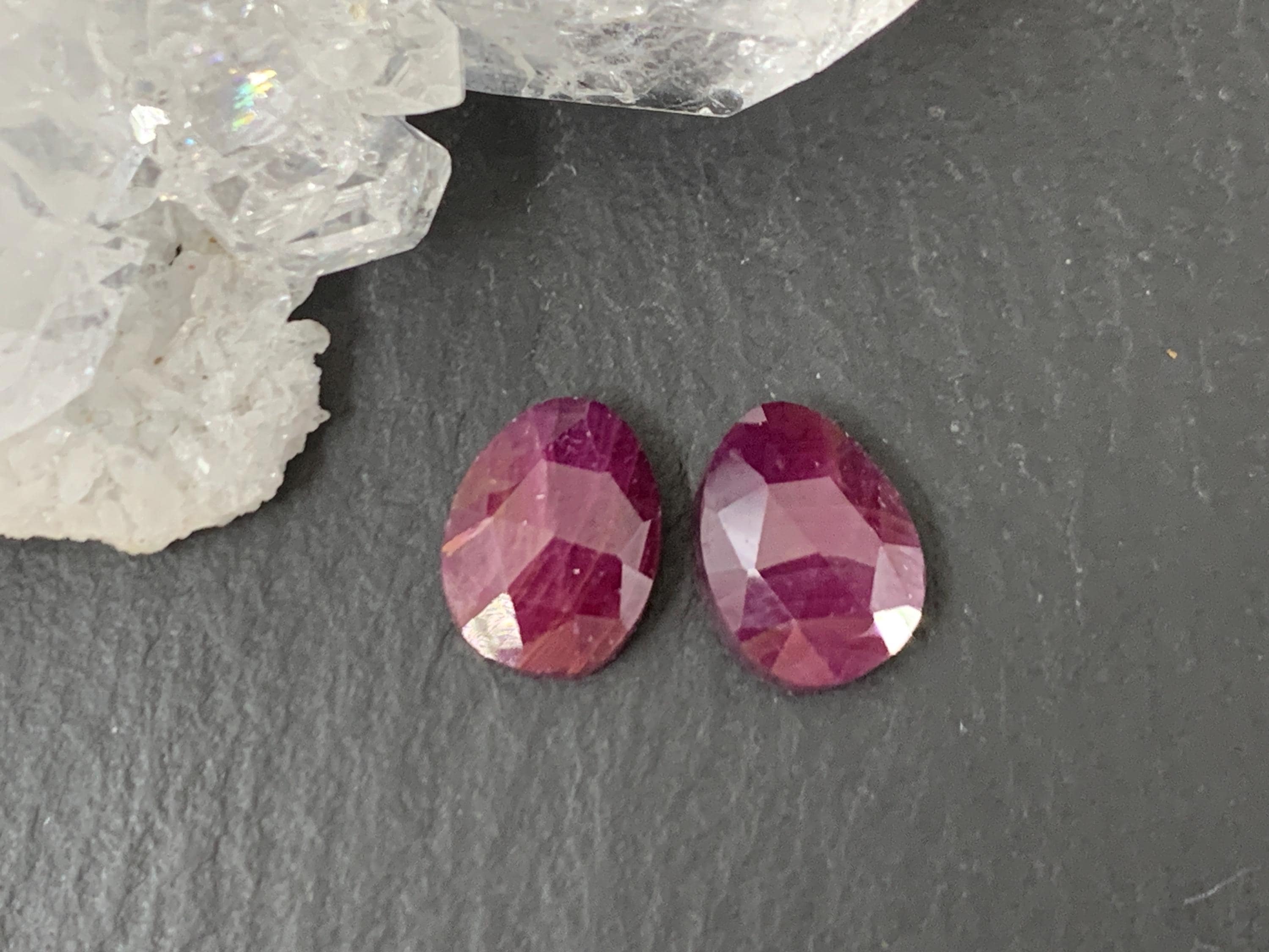 Faceted Ruby Pair 6x8x3mm Cabochon * - Etsy