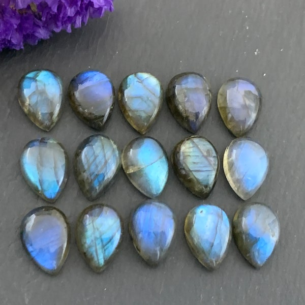 Labradorite Pear 10x14mm cabochon