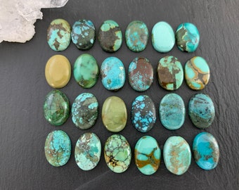 Tibetan Turquoise 10x14mm oval cabochon/ Select your cabochon