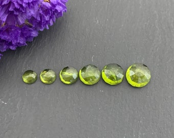 Faceted Vesuvianite round 5mm, 6mm, 7mm, 8mm, 9mm, 10mm cabochon