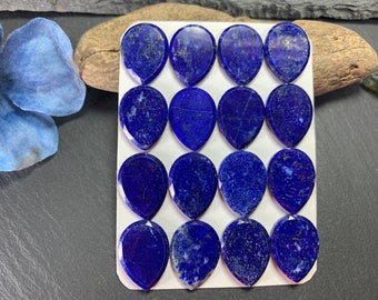 Flat Lapis Lazuli Pear 15x20mm cabochon | Calibrated Cabochons