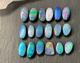 Australian Opal Doublet 8-10mm long cabochon/ Select your piece *