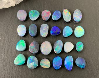 Australian Opal Doublet 5-8mm long cabochon/ Select your piece *