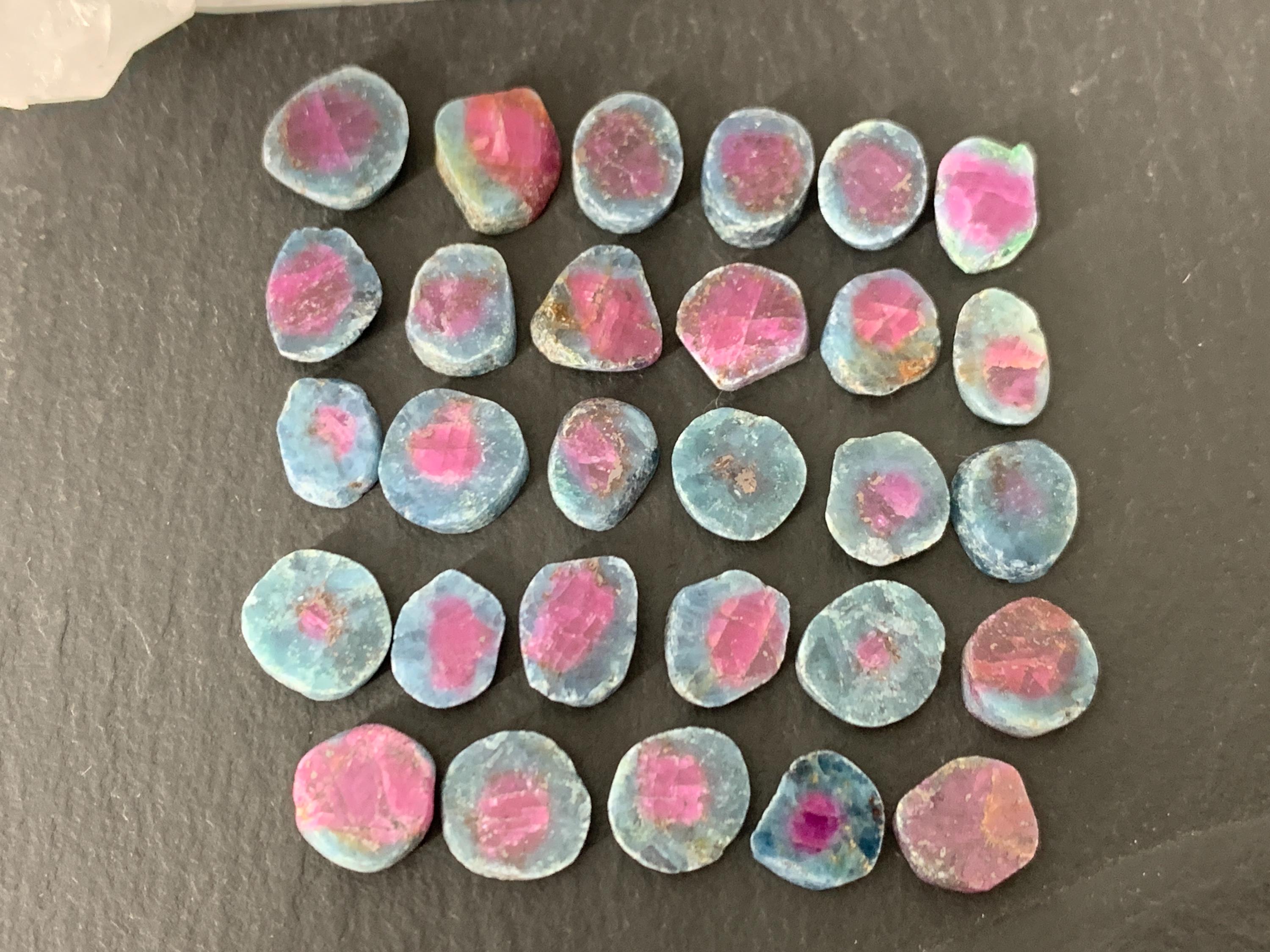 Watermelon Ruby 7mm long slice