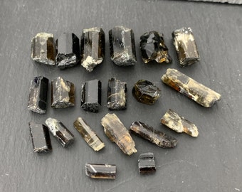 Natural Black Tourmaline 6-22mm long/ select your piece