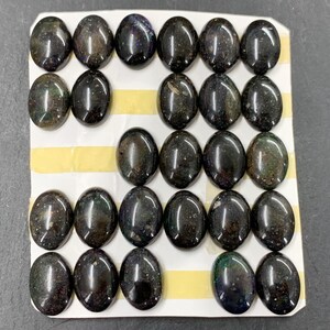 Black Opal Oval 10x14mm cabochon - Andamooka Australia *
