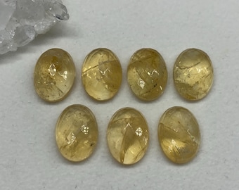 Discounted Faceted Citrine oval 12x16mm cabochon