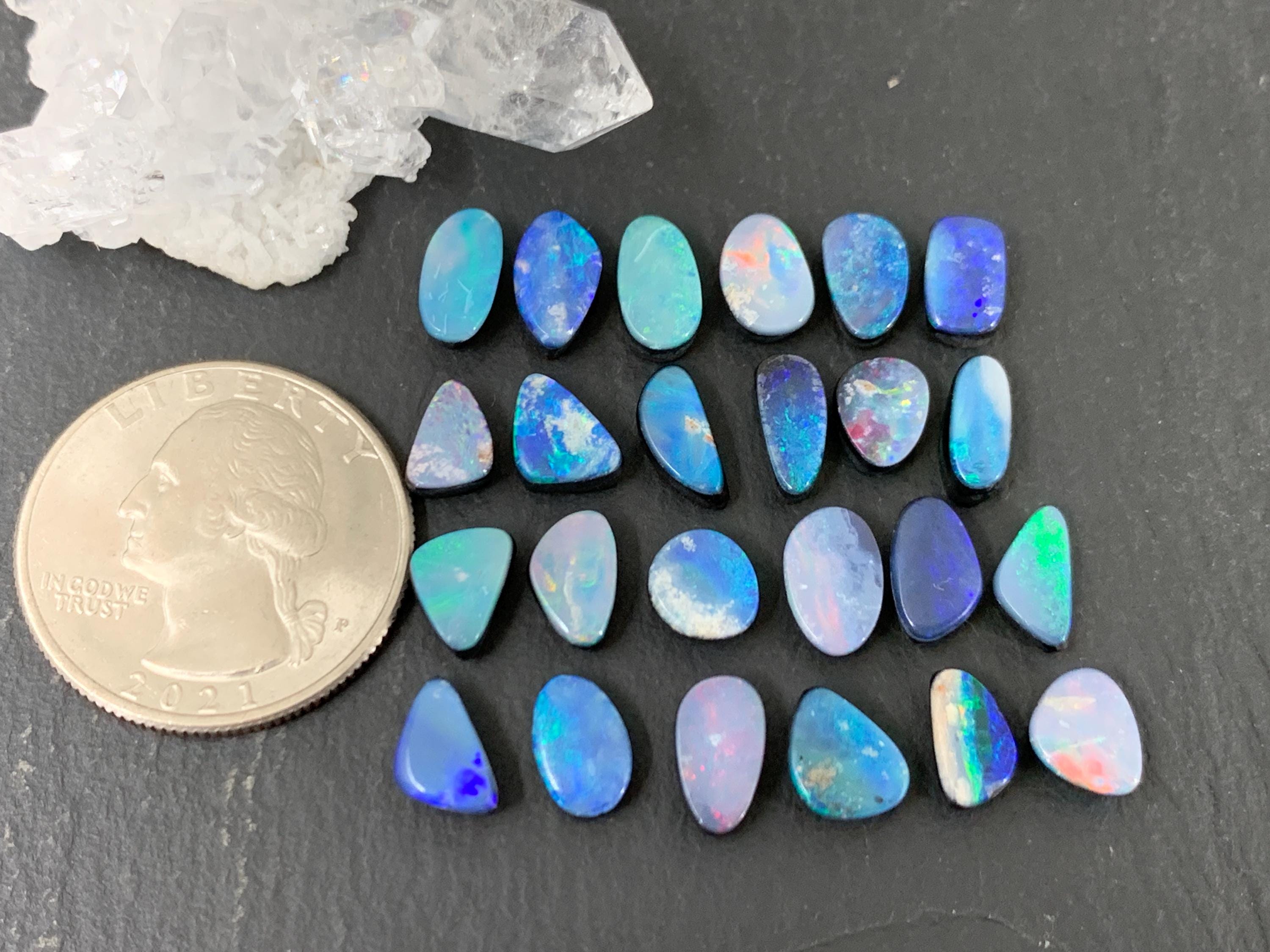Buy Australian Opal Doublet 7-10mm Long Cabochon/ Select Your Piece/ AO162  Online in India - Etsy