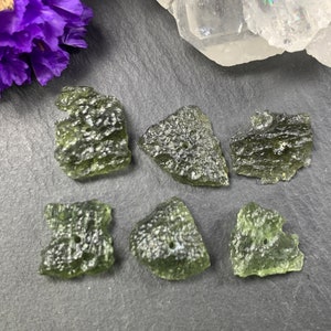 Raw Moldavite beads 12-16mm long - buy by piece
