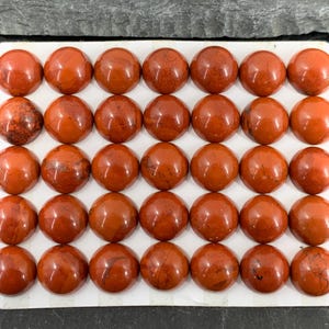 Red Jasper round 10mm cabochon - Calibrated cabochons