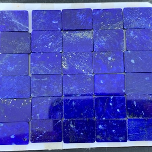 Flat Lapis Lazuli rectangle 10x14mm cabochon - Calibrated cabochons    e