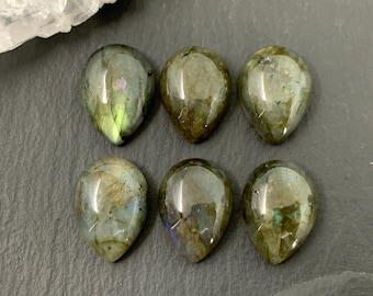 Cabochon poire labradorite 13 x 18 mm | Labradorite calibrée