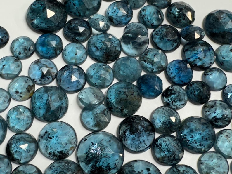 Faceted Moss Kyanite Round 7-12mm Cabochon * - Etsy