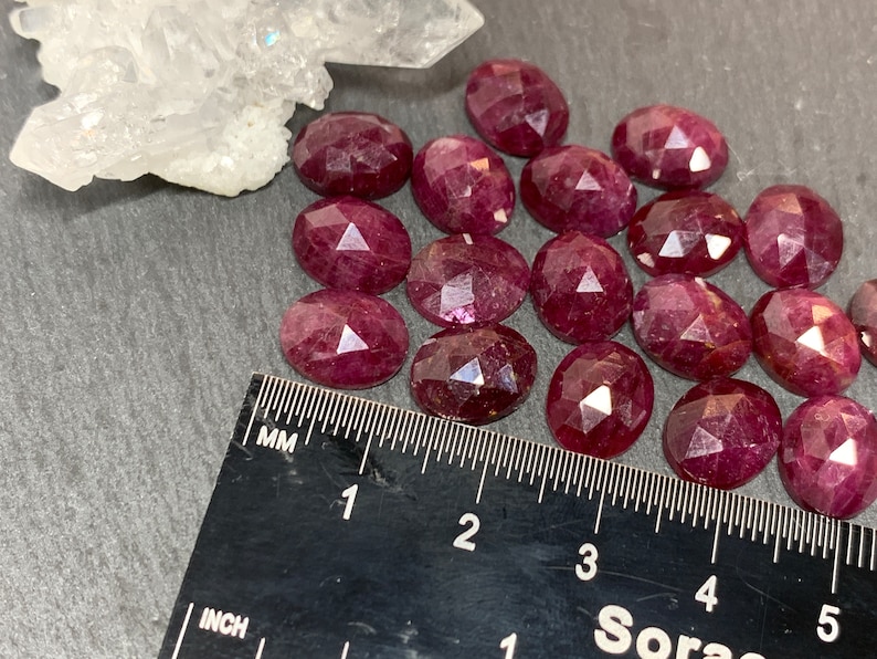 Faceted Ruby Oval 9x11mm & 10x14mm Cabochon * - Etsy