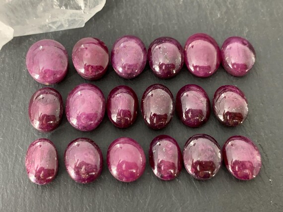 Ruby cabochon 12-13mm long *