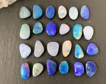 Australian Opal Doublet 6-8mm long cabochon - Select your piece *