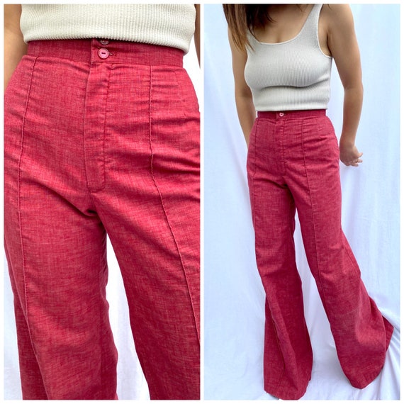 1970’s - High-Waisted Flares - XS/SMALL - image 1