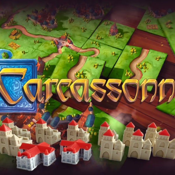 Batiments Eglises et Cathédrales pour le jeu de société Carcassonne