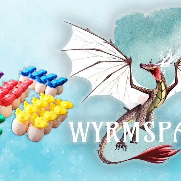 Wyrmspan Dragon Egg Marker Tokens board game