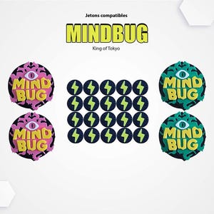 Mindbug King of Tokyo board game - Compatible tokens