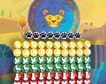 Upgraded animal tokens from the Harmonies board game