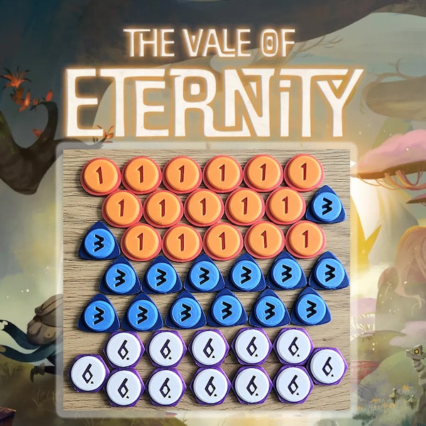 Jetons point du jeu The vale of Eternity tokens board game