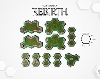 Tessere aggiornate compatibili con il gioco da tavolo Rebirth