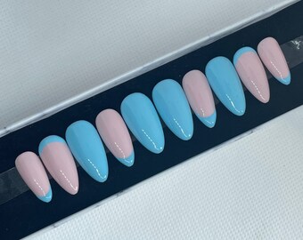 Baby Blue Nails Etsy De