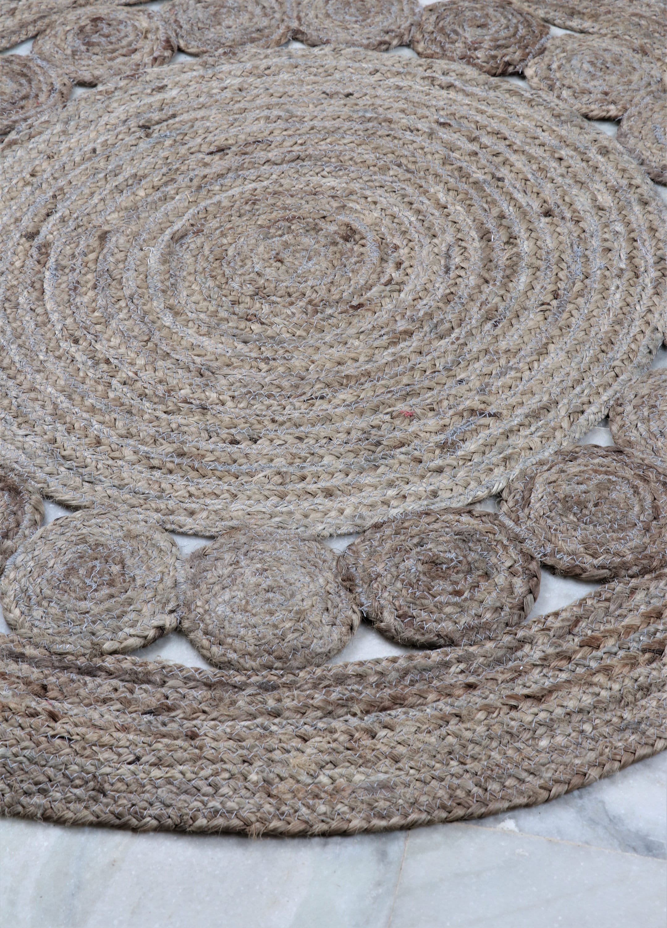 Handmade Jute Round Rug: 2x2 Ft Braided Boho Area Rug - Etsy